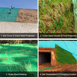 شبكة حماية المنحدرات ثلاثية الأبعاد رائجة البيع، صديقة للبيئة، مقاومة للماء، مضادة للكهرباء الساكنة، قماش غير منسوج أخضر لحماية التربة من تآكل المياه - Product Image 2