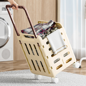 Cesto per Bucato Pieghevole a Due Livelli in Plastica PP Resistente, Cesto per Biancheria Sporca Richiudibile per <span class=keywords><strong>Bagno</strong></span> <span class=keywords><strong>e</strong></span> <span class=keywords><strong>Lavanderia</strong></span> - Product Image 4