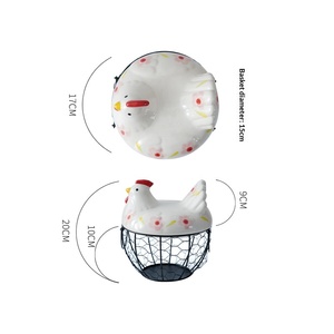 Cesta de Almacenamiento Metálica Ecológica Moderna con Forma de Gallina para Organización del Hogar - Product Image 6
