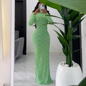 Viviblook เดรสแม็กซี่ทรงสลิมฟิตแขนยาวคอกลม2024สำหรับผู้หญิงเสื้อผ้าฤดูหนาว Z1130DS04ฤดูใบไม้ร่วง - Product Image 3