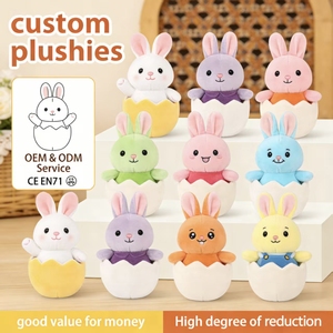 Peluche personnalisée amusante de lapin <span class=keywords><strong>monstre</strong></span>, super douce et moelleuse, avec de grands yeux, adorable compagnon câlin pour les tout-petits - Product Image 1