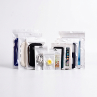 White Zip Lock Plastic Bag Phone Case Packages Wholesale Transparent Self-Sealing Bag Data Cable Packaging with Hole