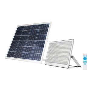 Projecteur LED solaire 100W~400W IP65 à montage mural ou sur poteau avec batterie au lithium 6000K lumière du jour pour jardin, corps en ABS, certifié ROHS - Product Image 3