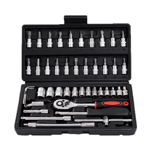 46 piece socket wrench set, automobile and motorcycle steam protector set, household hardware tool combination set