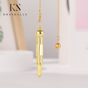 Venta al por mayor esotérico Reiki curación Wicca colgante espiritual péndulo de lanzadera de metal péndulos para adivinación de radiestesia - Product Image 2