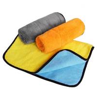 800 gsm auto-détail double face corail polaire 500gsm 1000gsm peluche microfibre lavage de voiture serviette