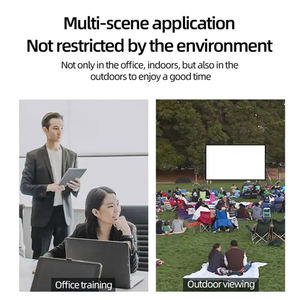 Pantalla de proyección plegable de 265x150cm para exteriores, soporte de trípode de 200cm, pantalla de proyector con película, proyección de cine en el patio trasero del hogar - Product Image 5