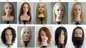 Mannequin pour coiffure, cheveux naturels, bon marché pour <span class=keywords><strong>coloration</strong></span>, coiffure et barbier, vente en gros - Product Image 4
