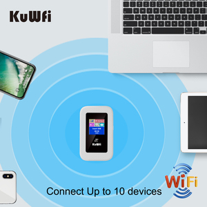 USA Tốt Nhất Người Bán Kuwfi 150Mbps Xách Tay 4G Di Động Hotspot Router Du Lịch Thiết Bị <span class=keywords><strong>Wifi</strong></span> Với 2100MAh Pin Hỗ Trợ 5G & 3G - Product Image 3