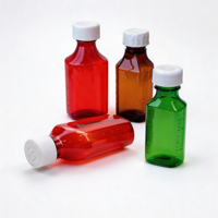 Bouteille en plastique ovale carrée pour sirop contre la toux liquide avec logo personnalisé, scellée, pour médicaments pour animaux de compagnie, avec couvercle
