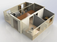 MAISON PRÉFABRIQUÉE À CONCEPTION EXTENSIBLE ET MAISON CONTENEUR POUR BUREAUX MODULAIRES ET APPARTEMENTS TEMPORAIRES