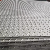 Tôle d'acier galvanisée à carreaux antidérapante S235JR S355JR, norme EN10025, HDG, pour la construction