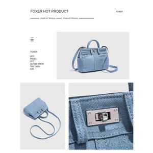 Sac à bandoulière en jean haut de gamme Jianghu pour femme, capacité 20-35L, nouveau design haut de gamme, doublure en polyester - Product Image 4