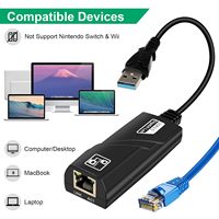 Adaptador de red Ethernet USB 3.0 a 1000Mbps RJ45 LAN, adaptador con cable, Plug and Play, compatible con portátiles, computadoras de escritorio y MacBook