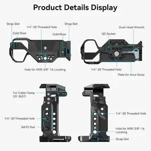 Jaula para cámara 2087D para A7RIII/A7M3/<span class=keywords><strong>A7III</strong></span> con soporte para flash y riel NATO (ILCE-7RM3/A7R Mark III) - Product Image 2
