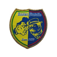 Badge en sequins tissé à la machine de haute qualité avec tissu et polyester sans nickel pour accessoires de vêtements et de chaussures