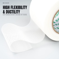 MEIGEER 50cm*20m Filet anti-fissures standard, toile de plâtre flexible en polyester pour plafond et mur en plâtre