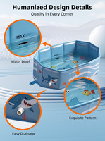 Piscine portable pour animaux de compagnie en PVC, baignoire pliable pour chiens, baignoire pliable pour animaux de compagnie pour chiens et chats, piscine d'eau pour l'intérieur et l'extérieur