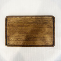 Plateau de service en bois décoratif rectangulaire, porte-bougie, plateau de table en bois pour café et thé, pour la décoration