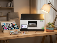 Nouvelle imprimante jet d'encre UV Beric Mini A5 Modèle 03 Machine à plat automatique Portable Wi-Fi Multicolore 1440 DPI 19,5x14 cm