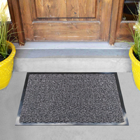 Tapis d'entrée réversible en polyester tissé, absorbant, pour intérieur et extérieur, avec revêtement PVC