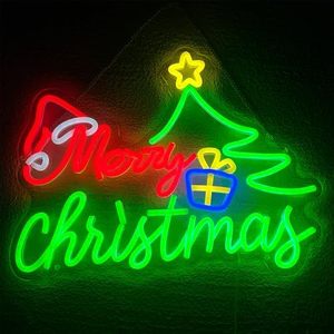 Panneau lumineux LED néon en forme de sapin de Noël avec variateur d'intensité, alimenté par USB, en acrylique, pour décoration de Noël à la maison, en magasin ou pour les fêtes - Product Image 6