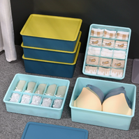 Boîte de rangement multifonctionnelle et multi-sections en plastique PP transparent, écologique et peu encombrante, pour bijoux, chaussettes, soutiens-gorge, portable
