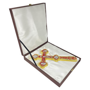 HT Mano Sosteniendo Gran Tamaño Religioso Ortodoxo Cruz Chapado en Oro Aleación Grande Jesús Cruz <span class=keywords><strong>Padrino</strong></span> Oración Cruz - Product Image 3