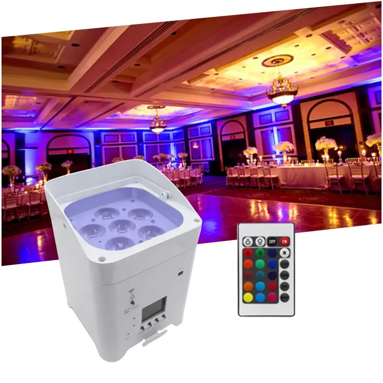 dj 54*3w 64 led stage dmx 120 rgb cob wireless outdoor battery high powered par can light uplighter lamp