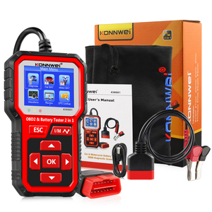 KW681 6V 12V <b>Car</b> Motorcycle Battery Tester Auto Obd2 Tool 2in1 2000 Auto OBD2 Code for <b>Car</b> - Product Image 6