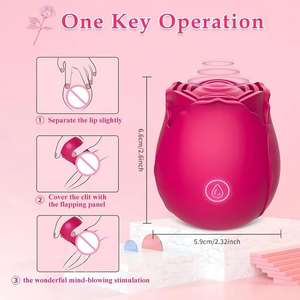 Rose Toys Flapping Rose Vibrator 7 Mind-Blowing Clitoral Patting Stimulator Sexspielzeug für Frauen - Product Image 4