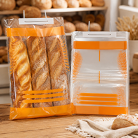 Bolsa de Polietileno Transparente de Grado Alimenticio con Cierre Personalizada para Empacar Pan Tostado, Bolsas de Plástico con Cierre para Panadería