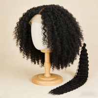 Extensions en vrac de cheveux synthétiques tressés teints en fibre haute température, double trame, 100g, ondulations profondes, pour machine à tresser au crochet