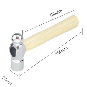 Toptan ahşap saplı Mini bilya Pein Peen çekiç çok amaçlı DIY deri Rapping çekiç ev kullanarak ahşap çekiç - Product Image 3