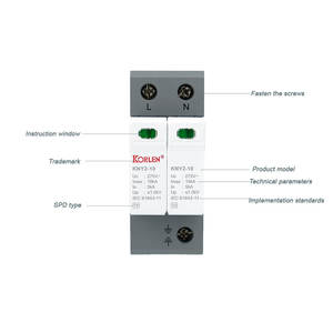 KORLEN T2 AC SPD 1P 5-10KA <strong>Lightning</strong> Protection Low Voltage Voltage Protector Surge Protector - Product Image 4