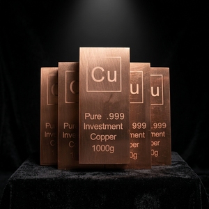 Barre de cuivre industrielle carrée de haute pureté 99,9 % / Lingot de cuivre pur avec service de poinçonnage pour l'investissement - Product Image 1