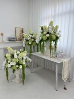H263 60CM Bola Bunga Hydrangea Buatan Gantung untuk Pernikahan, Dekorasi Panggung Pernikahan, Perlengkapan Pernikahan, Meja Makan