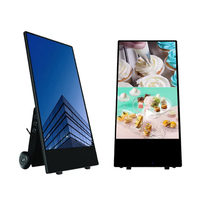 Écrans d'affichage publicitaire numériques alimentés par batterie, affiche LCD 43 pouces IP 65, panneau d'affichage numérique portable