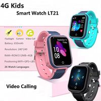 Reloj Inteligente para Niños LT21 4G Lte con Cámara, Videollamada, WIFI, SOS, Rastreador GPS, Resistente al Agua IP67, para Niños y Niñas