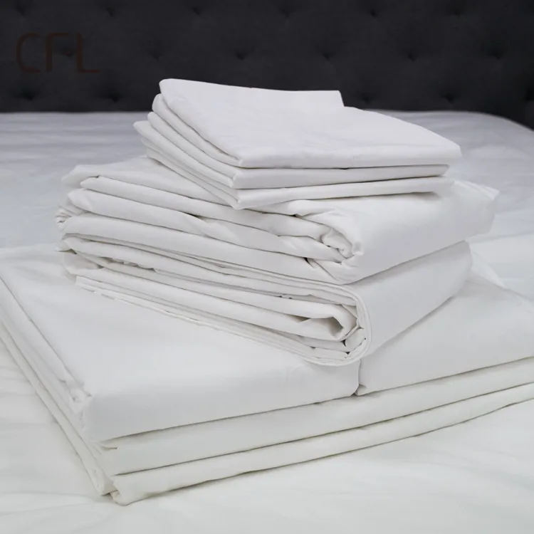 Premium luxury hotel 100% cotton bedroom linen bedding bedsheet cover sets hotel supplies