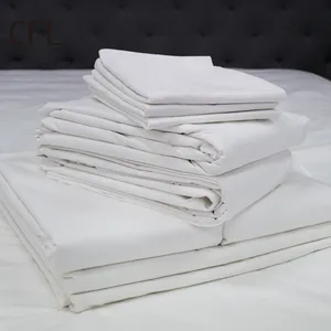 Juego de ropa de cama de lino 100% algodón para hotel, sábanas de lujo Premium, suministros de hotel