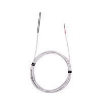 Sensor de Temperatura RTD de Platino PT100 -50 a 250 °C ° Sonda de Varilla Recta de Acero Inoxidable Clase B para Calderas Industriales