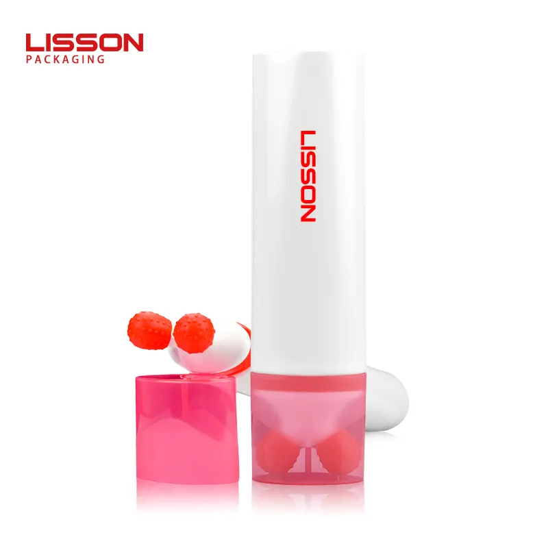 Doppio rullo di silice massaggio a forma di V tubo PE per crema viso sottile anti-rughe crema anti-età
