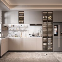 Cuisine en bois massif de chêne sur mesure, design de toute la maison, luxueuse, de haute qualité, écologique, multifonctionnelle, imperméable
