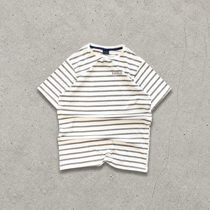 Custom Casual Comfortable Breathable Ribbing Neck <b>Tee</b> Shirt Striped Short Sleeve T-Shirt High Quality Cotton Stripe Shirt Unisex - Product Image 1