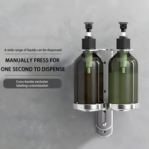 Dispenser a Parete in Acciaio Inox per Hotel, Porta Dispenser per Gel <span class=keywords><strong>Doccia</strong></span>, Shampoo e <span class=keywords><strong>Sapone</strong></span> Liquido - Product Image 4