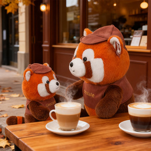 Peluche Personalizzato a Forma di Procione, Piccolo Panda di Peluche, Cuscino Morbido a Forma di Procione Marrone, Regalo per Bambini, Vendita all'Ingrosso Economica - Product Image 3