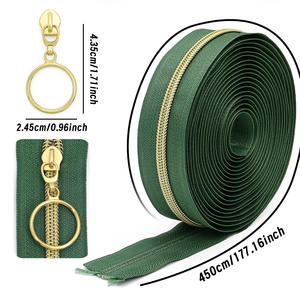 Dawei High-Quality Electroplated Light Gold Teeth <strong>Nylon</strong> Luggage <strong>Zippers</strong> | Customizable Colors &amp; Sizes - Product Image 4