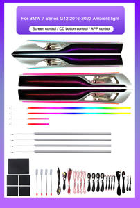 SJC  Lumière LED intérieure pour voiture  pour <span class=keywords><strong>BMW</strong></span> Série 7 G12 2015-<span class=keywords><strong>2022</strong></span>  64 couleurs symphoniques  Bande lumineuse décorative d'ambiance Accessoires - Product Image 6