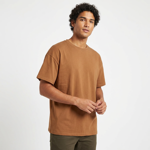300 GSM Heavyweight Men's Oversized Cotton <b>T</b> <b>Shirt</b> Plain Blank Custom Logo Streetwear OEM Wholesale Manufacturer - Product Image 1
